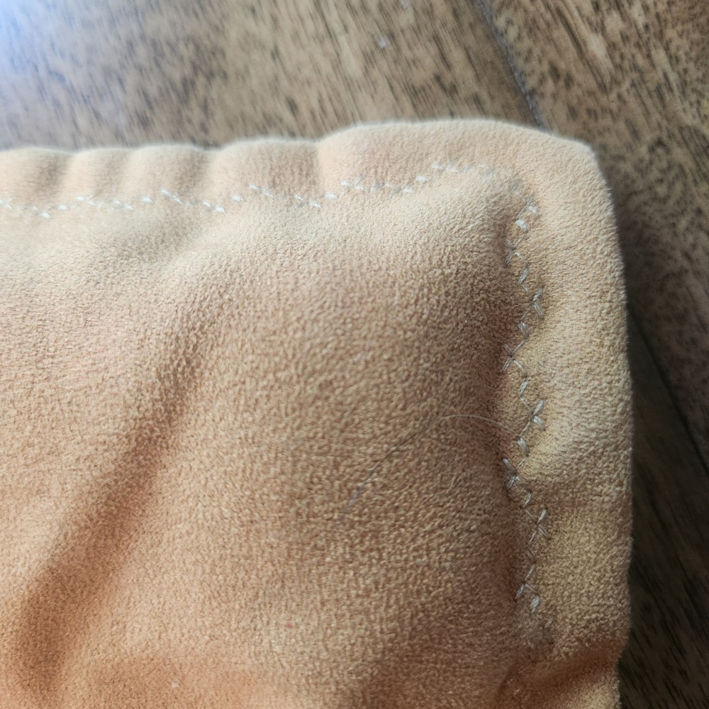 Tan Faux Suede Body Pillow Cover Cross Stitch‎ Trim Envelope Closure 19x32